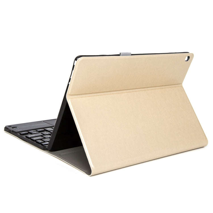 For Lenovo Tab M10 HD Gen 2 Touchpad Bluetooth Keyboard Leather Tablet Case(Gold)