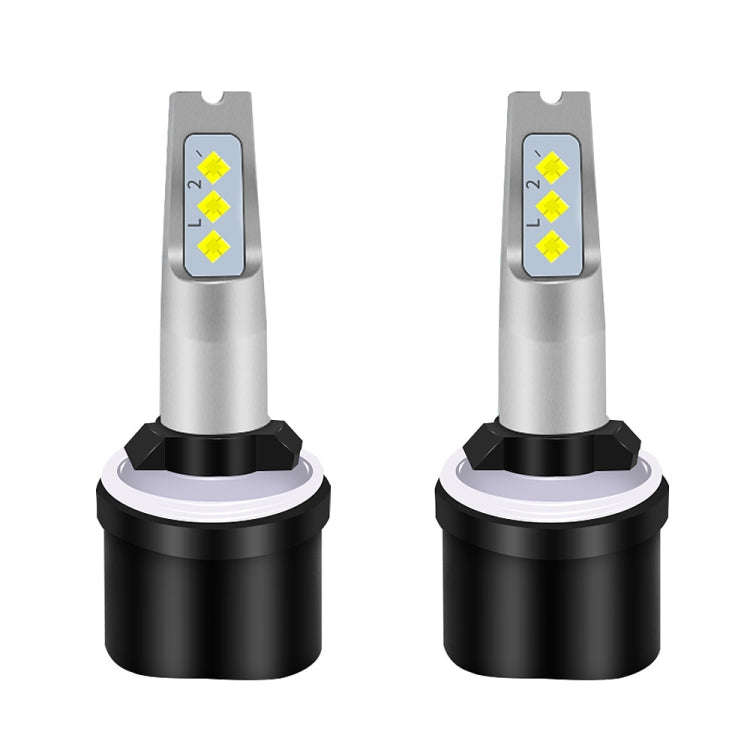 1 Pair 880 DC 12V-24V 12W 1800LM Car LED Fog Light(Ice Blue Light)