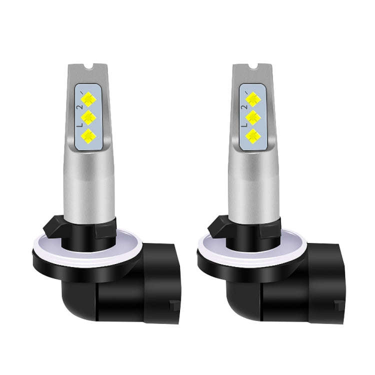 1 Pair 881 DC 12V-24V 12W 1800LM Car LED Fog Light(Ice Blue Light)