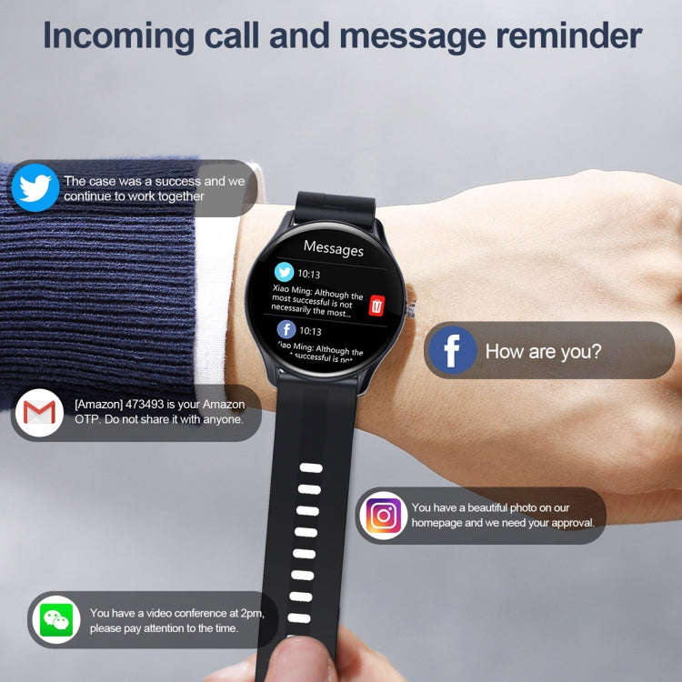 L1 1.32 inch IPS Color Screen Smart Wristband, Support Sleep Monitoring/Heart Rate Monitoring(Black)