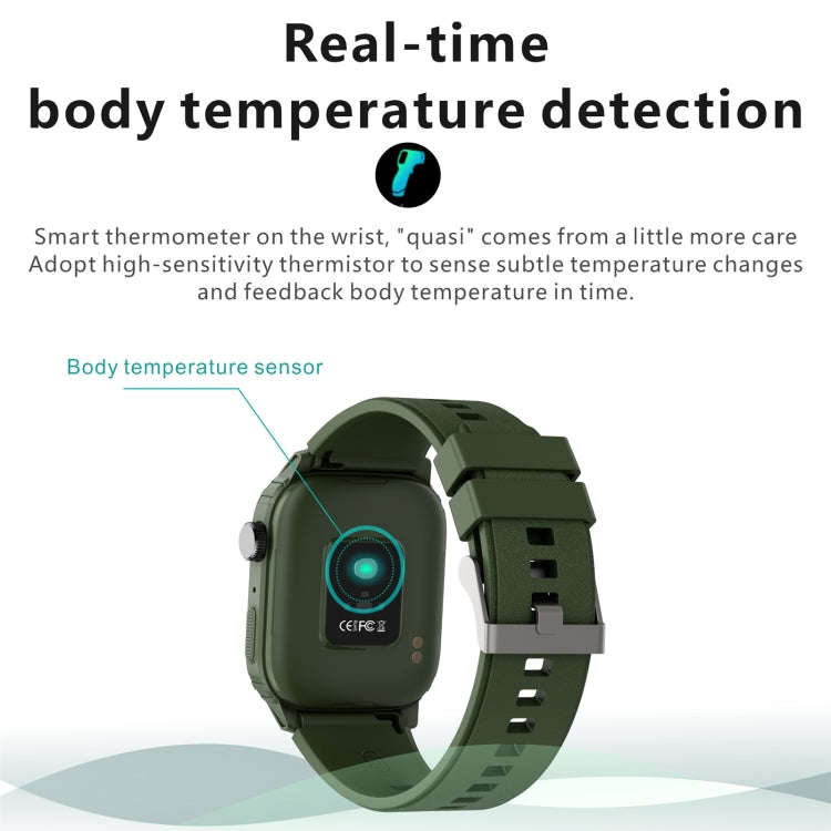 Q25 1.7 inch TFT HD Screen Smart Watch, Support Bluetooth Calling/Blood Pressure Monitoring(Black)