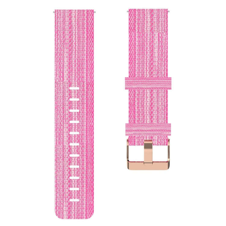 For ID205 19mm Nylon Braided Watch Band(Pink)