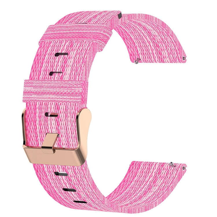 For ID205 19mm Nylon Braided Watch Band(Pink)