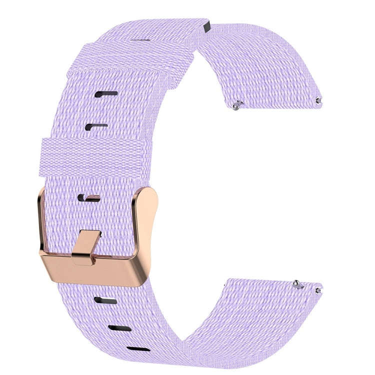 For ID205 19mm Nylon Braided Watch Band(Light Purple)