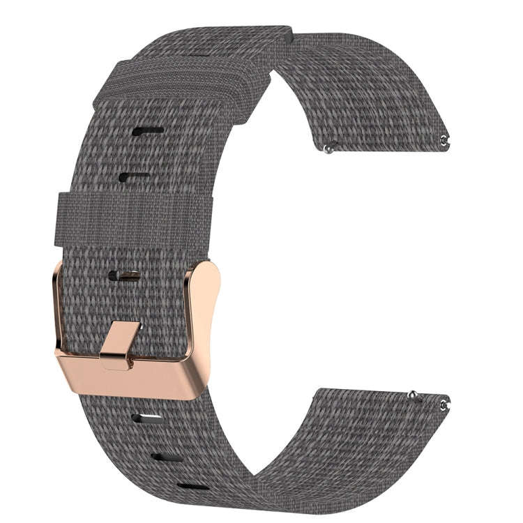 For ID205 19mm Nylon Braided Watch Band(Dark Grey)