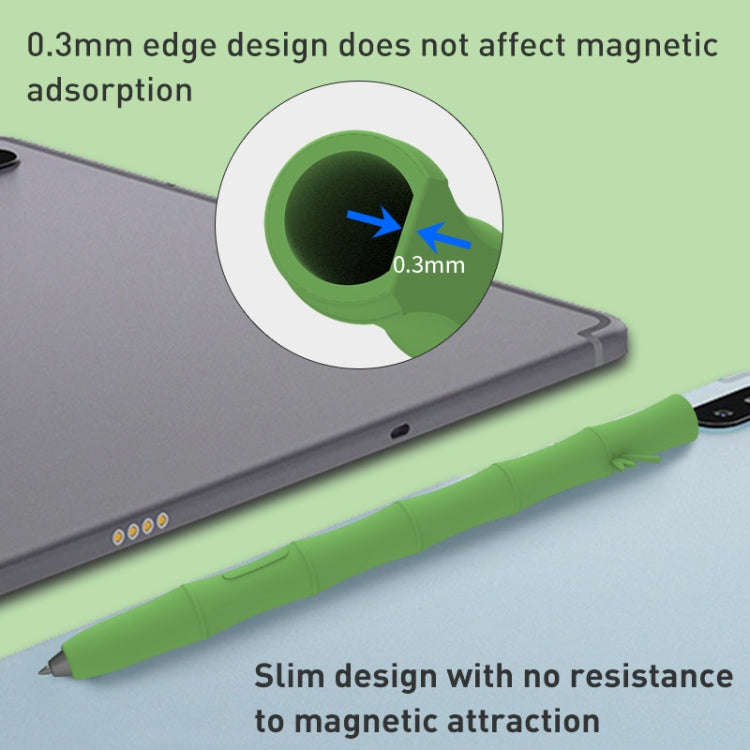 For Samsung Galaxy Tab S6 Lite LOVE MEI Bamboo Liquid Silicone Gel Stylus Pen Protective Case(Lig...