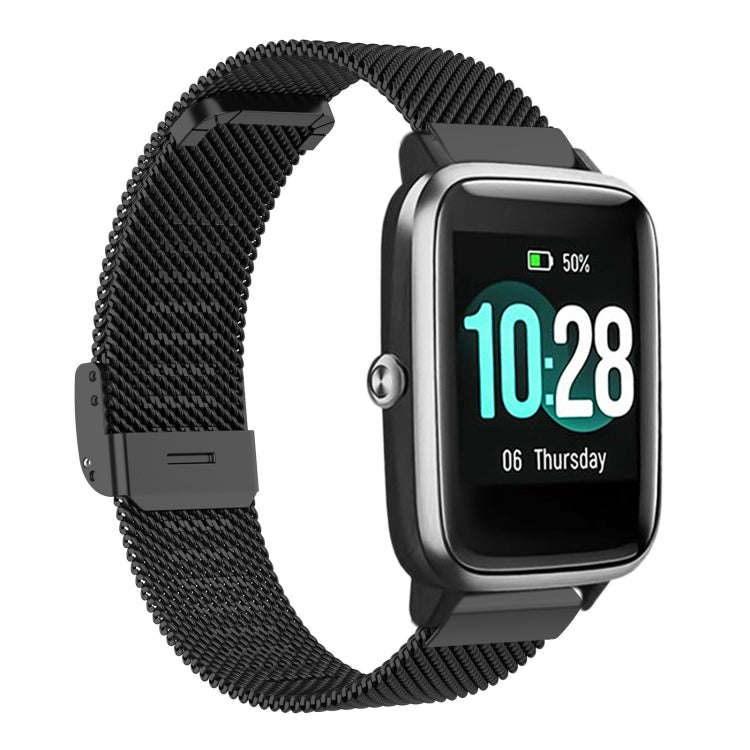 For ID205 / Willful SW021 19mm Stainless Steel Milanese Watch Band(Black)