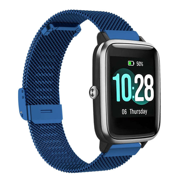 For ID205 / Willful SW021 19mm Stainless Steel Milanese Watch Band(Dark Blue)