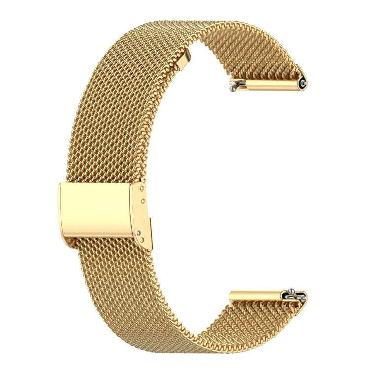For ID205 / Willful SW021 19mm Stainless Steel Milanese Watch Band(Gold)