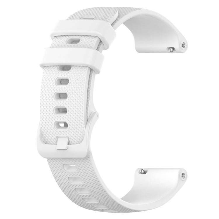 For ID205 / Willful SW021 19mm Silicone Plaid Watch Band(White)