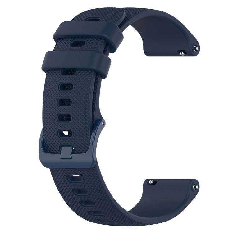 For ID205 / Willful SW021 19mm Silicone Plaid Watch Band(Navy Blue)