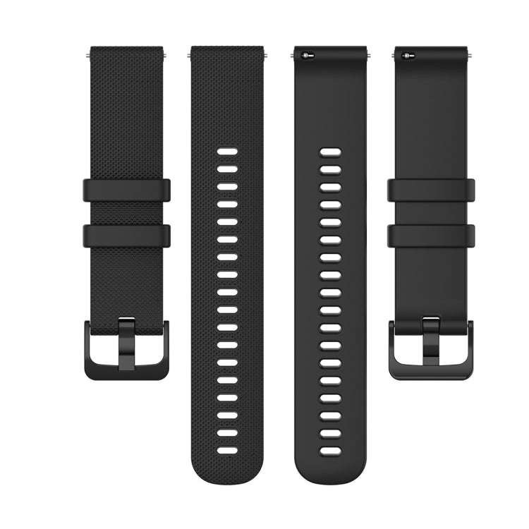 For ID205 / Willful SW021 19mm Silicone Plaid Watch Band(Black)