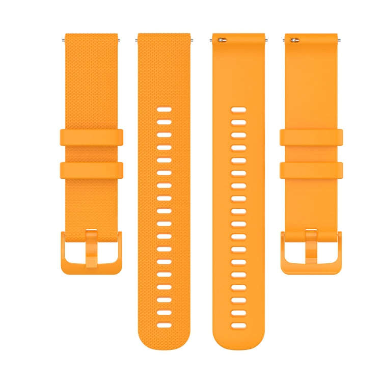 For ID205 / Willful SW021 19mm Silicone Plaid Watch Band(Amber Yellow)
