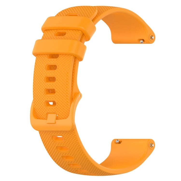 For ID205 / Willful SW021 19mm Silicone Plaid Watch Band(Amber Yellow)