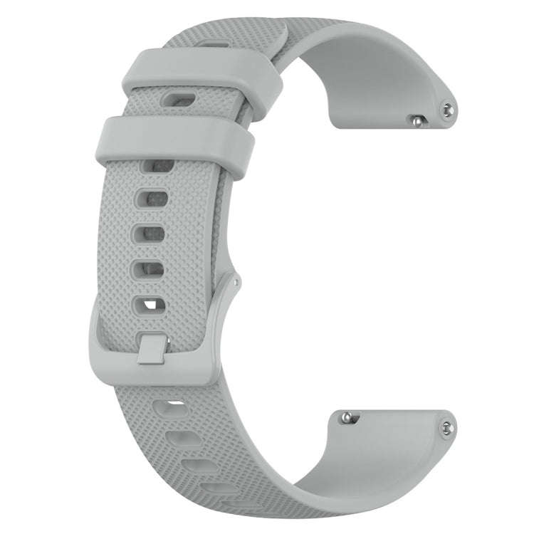For ID205 / Willful SW021 19mm Silicone Plaid Watch Band(Grey)