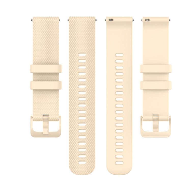 For ID205 / Willful SW021 19mm Silicone Plaid Watch Band(Beige)