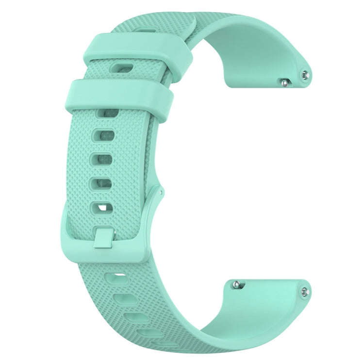 For ID205 / Willful SW021 19mm Silicone Plaid Watch Band(Cyan)