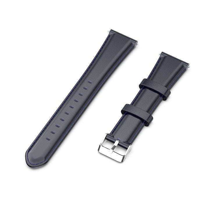 For ID205 / Willful SW021 19mm Oil Wax Leather Watch Band(Navy Blue)