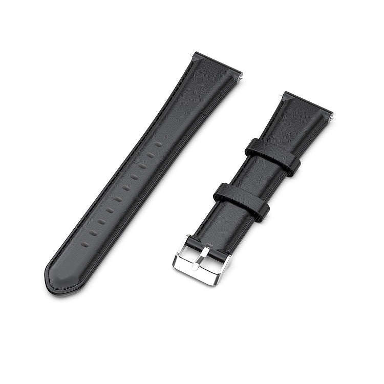 For ID205 / Willful SW021 19mm Oil Wax Leather Watch Band(Black)