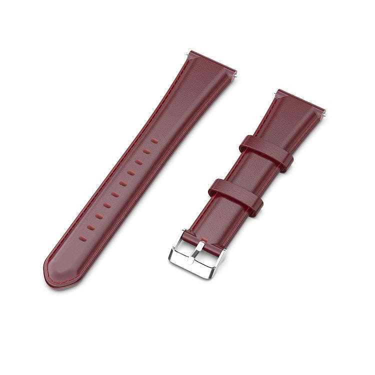 For ID205 / Willful SW021 19mm Oil Wax Leather Watch Band(Dark Red)