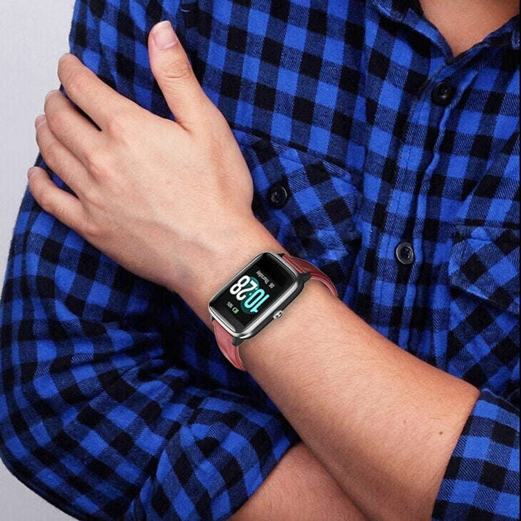 For ID205 / Willful SW021 19mm Oil Wax Leather Watch Band(Navy Blue)
