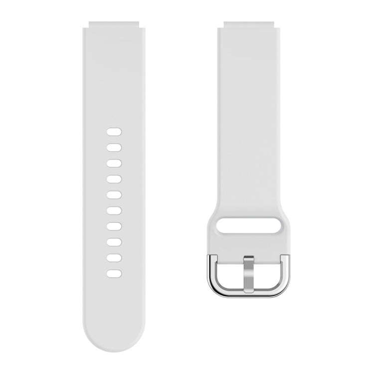 For ID205 / Willful SW021 19mm Electroplating Buckle Silicone Watch Band(White)