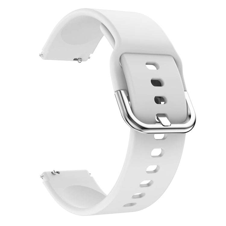 For ID205 / Willful SW021 19mm Electroplating Buckle Silicone Watch Band(White)
