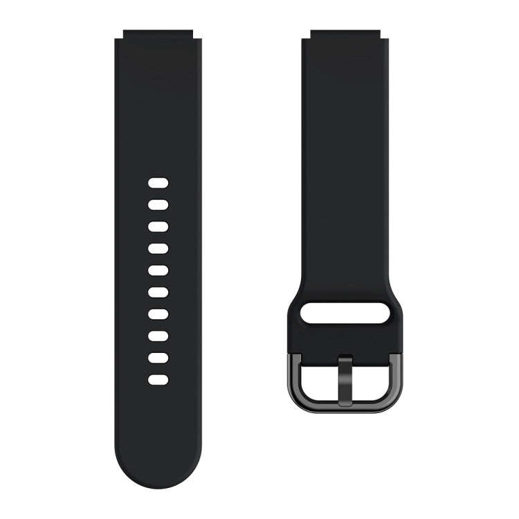 For ID205 / Willful SW021 19mm Electroplating Buckle Silicone Watch Band(Black)