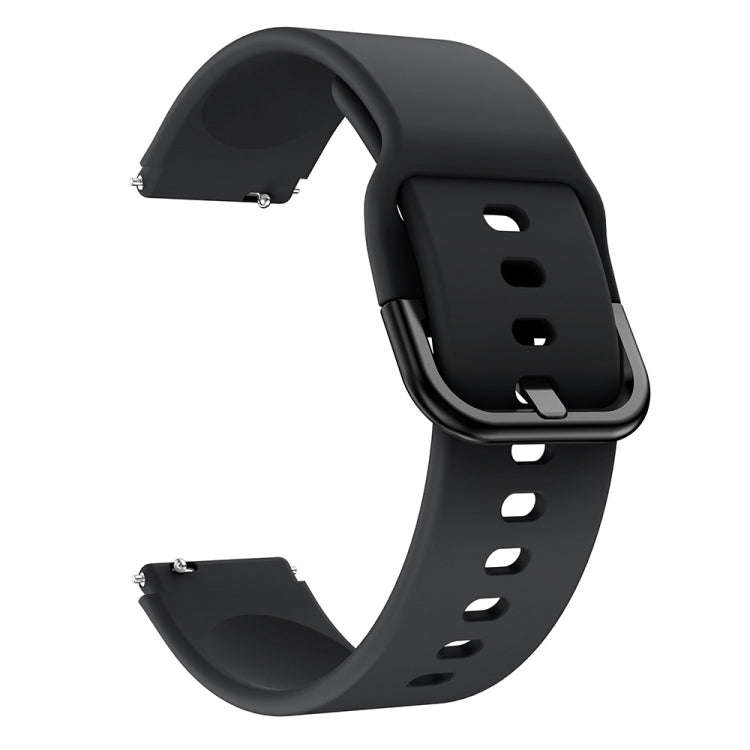 For ID205 / Willful SW021 19mm Electroplating Buckle Silicone Watch Band(Black)