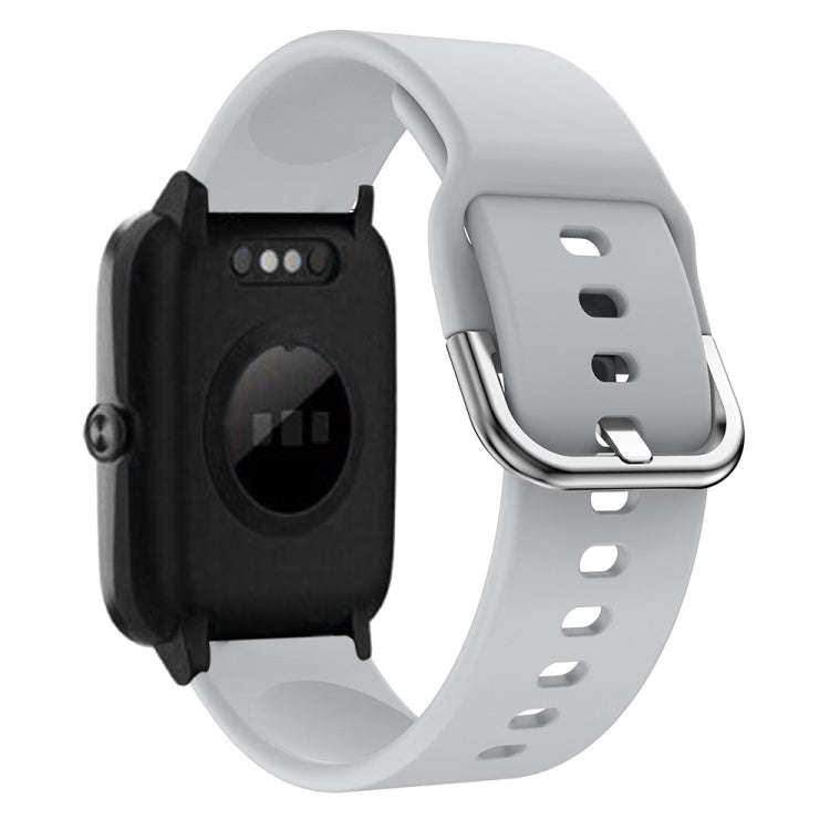 For ID205 / Willful SW021 19mm Electroplating Buckle Silicone Watch Band(Grey)