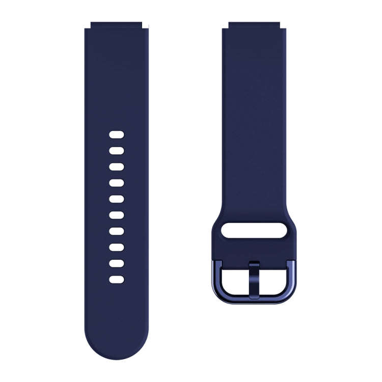 For ID205 / Willful SW021 19mm Electroplating Buckle Silicone Watch Band(Midnight Blue)