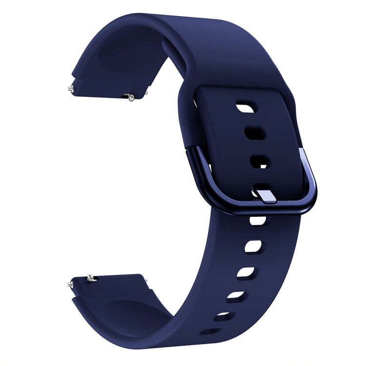 For ID205 / Willful SW021 19mm Electroplating Buckle Silicone Watch Band(Midnight Blue)