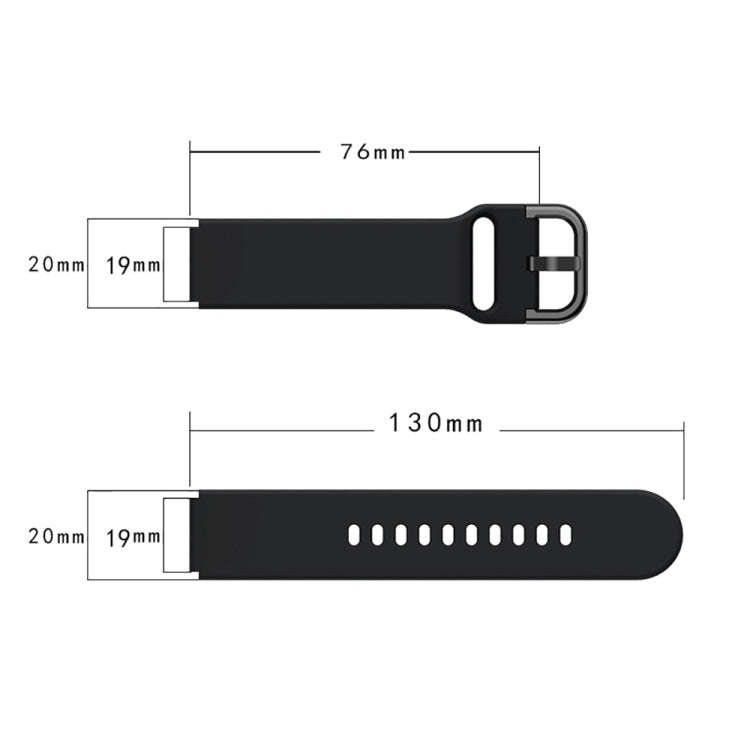 For ID205 / Willful SW021 19mm Electroplating Buckle Silicone Watch Band(Midnight Blue)