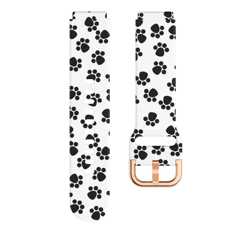 For ID205 / Willful SW021 19mm Silicone Printing Watch Band(Paw Print)
