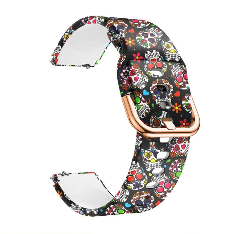 For ID205 / Willful SW021 19mm Silicone Printing Watch Band(Jellyfish)
