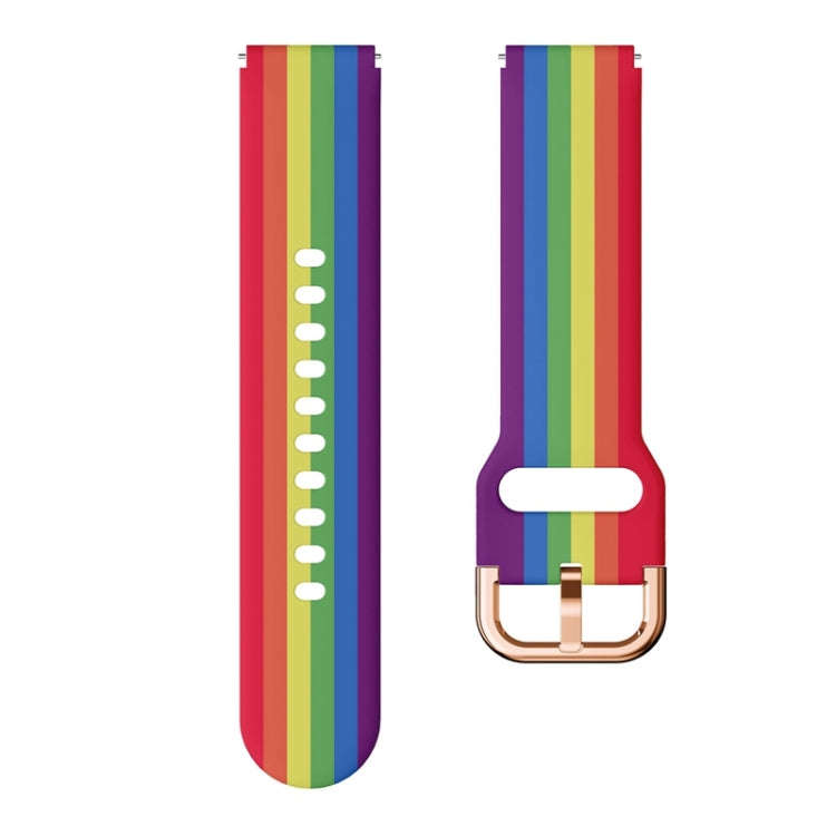 For ID205 / Willful SW021 19mm Silicone Printing Watch Band(Rainbow)