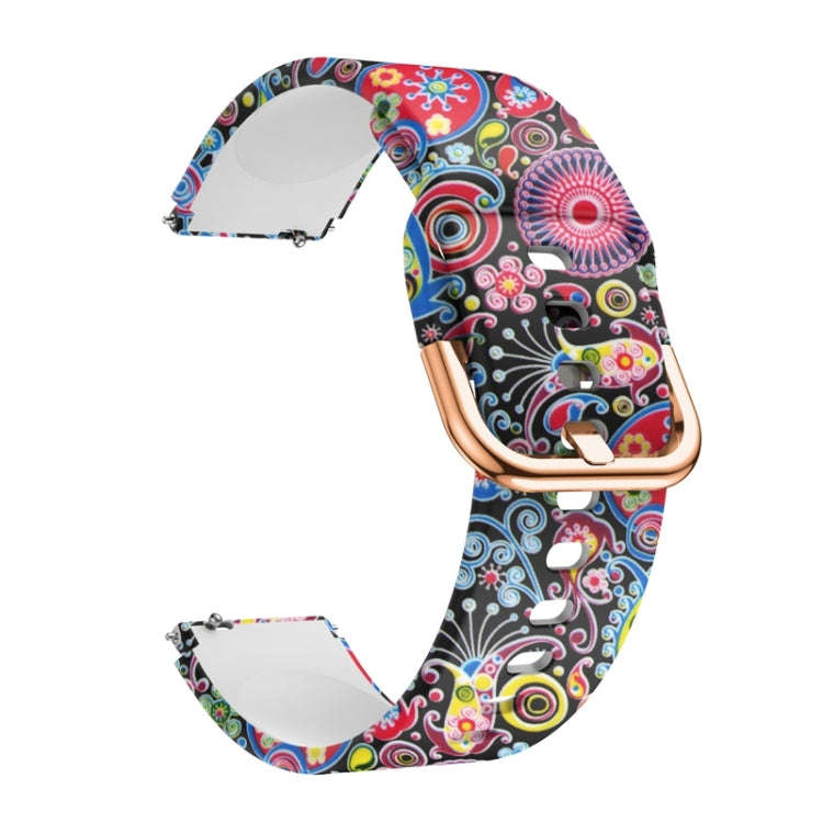 For ID205 / Willful SW021 19mm Silicone Printing Watch Band(Color Skull)