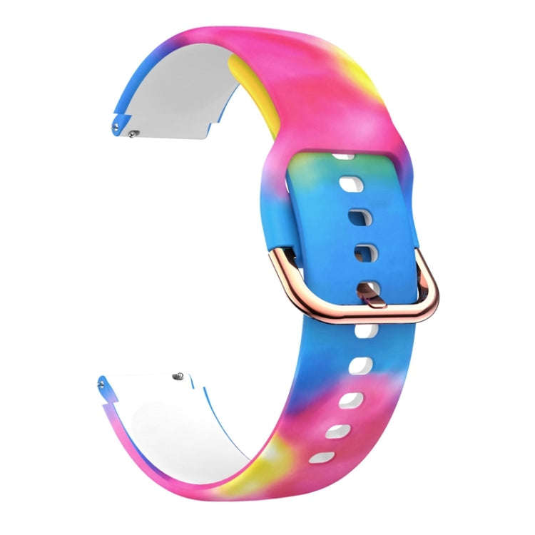 For ID205 / Willful SW021 19mm Silicone Printing Watch Band(Colorful)