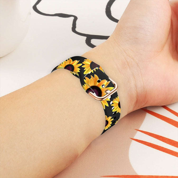 For ID205 / Willful SW021 19mm Silicone Printing Watch Band(Leopard Print)