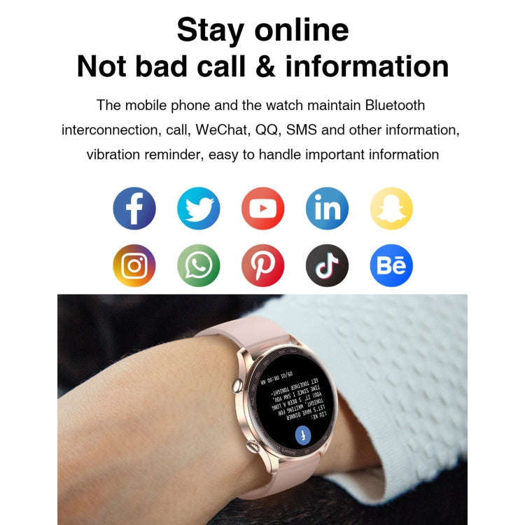 AK32 1.36 inch IPS Touch Screen Smart Watch, Support Bluetooth Calling/Blood Oxygen Monitoring,St...