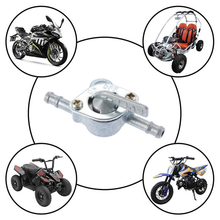 2pcs 6mm Motorcycle Scooter Fuel Tap Gas Petrol Valve Fuel Tank Switch