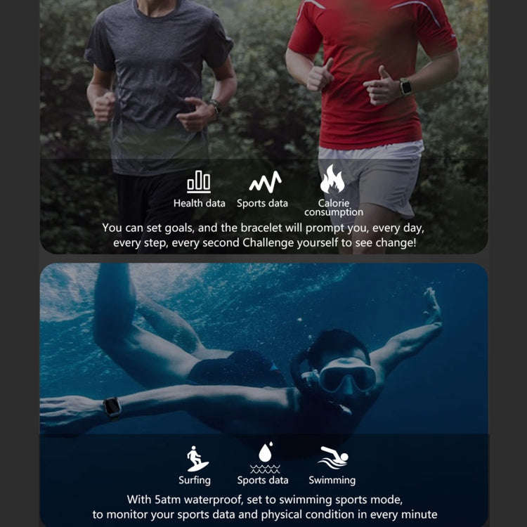 C20 1.71 inch TFT HD Screen Smart Watch, Support Heart Rate Monitoring/Blood Oxygen Monitoring(Gr...