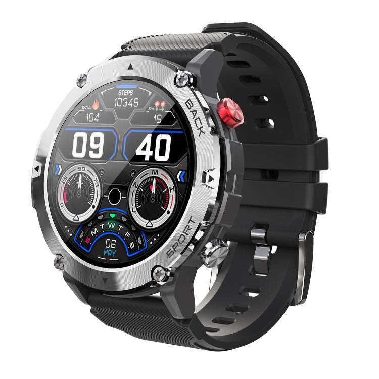 C21 1.32 inch HD Screen Smart Watch, Support Heart Rate Monitoring/Blood Oxygen Monitoring(Silver)