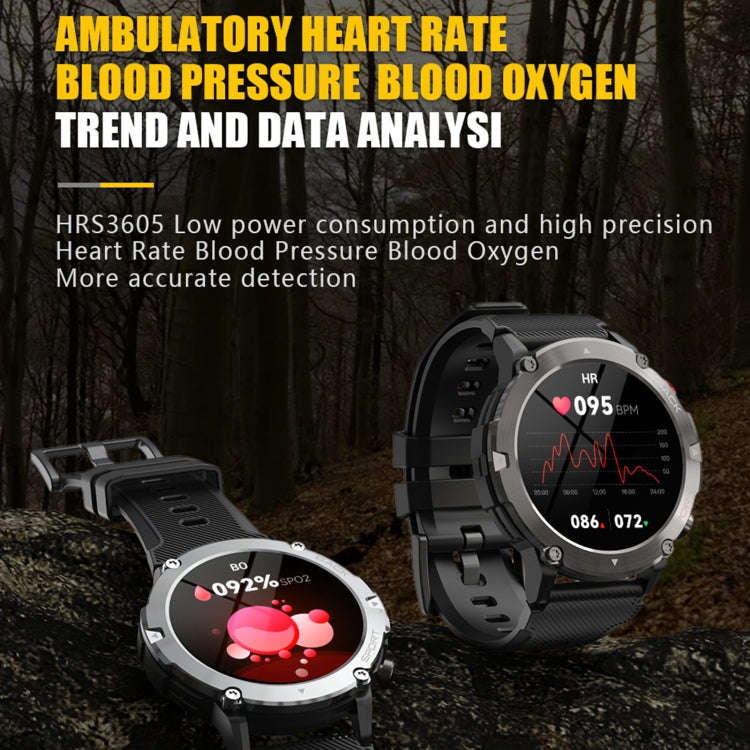 C21 1.32 inch HD Screen Smart Watch, Support Heart Rate Monitoring/Blood Oxygen Monitoring(Black)