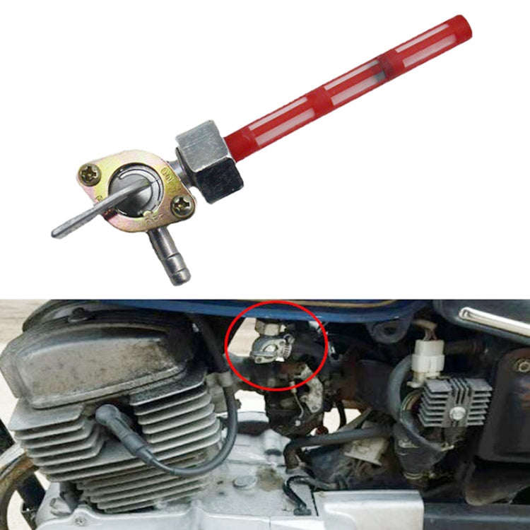 Motorcycle Fuel Tap Valve Petcock Fuel Tank Gas Switch for Honda CB400F 1977(Red)