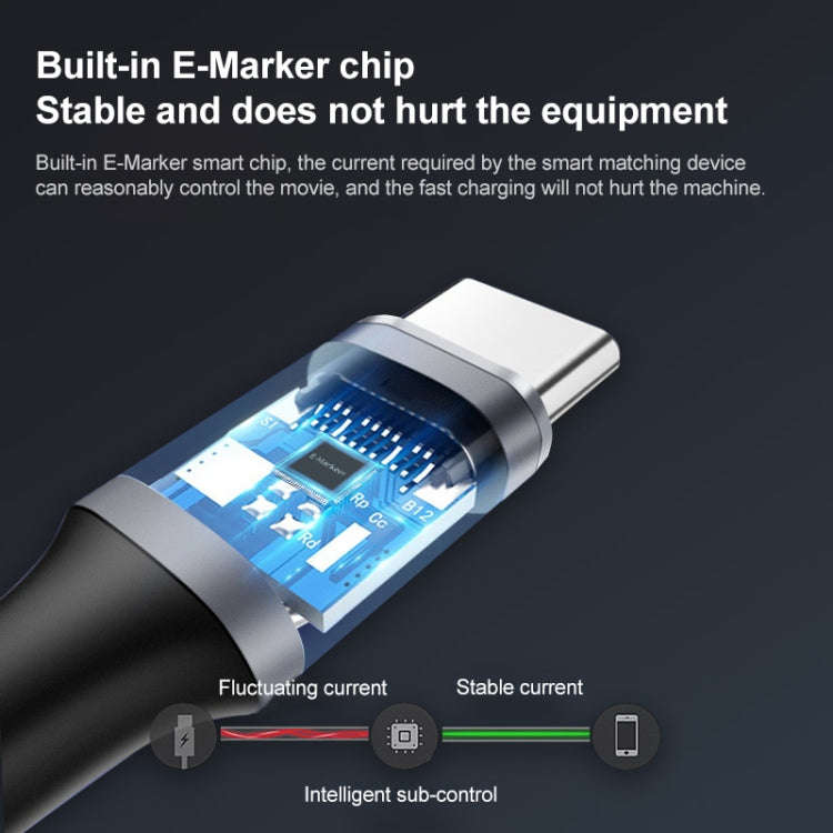 50cm 10Gbps USB-C / Type-C Male to Female Charging Data Transmission Extension Cable