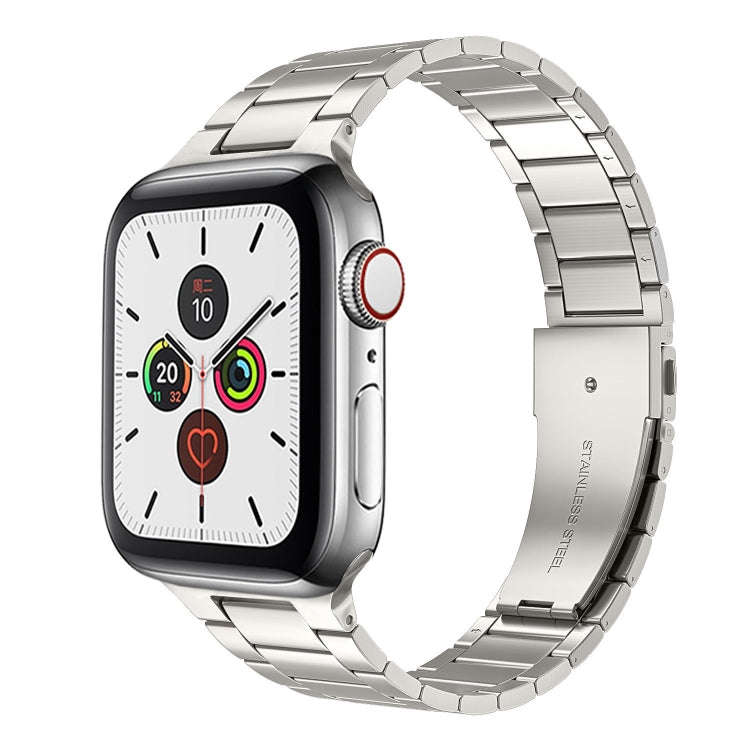 Small Waist Stainless Steel Watch Band For Apple Watch Series 9&8&7 41mm / SE 3&SE 2&6&SE&5&4 40m...