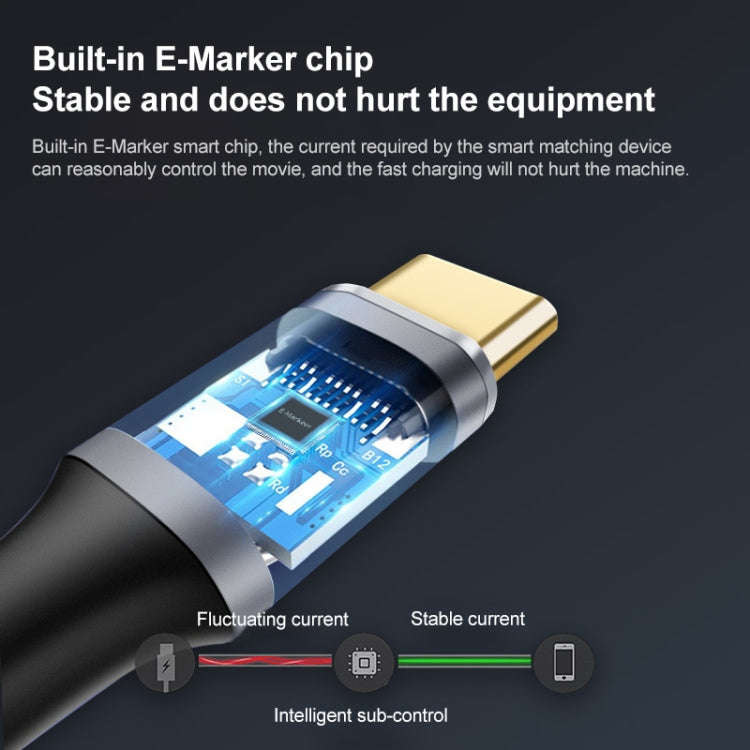 1.5m 10Gbps USB-C / Type-C Female to Male Elbow Charging Data Transmission Extension Cable