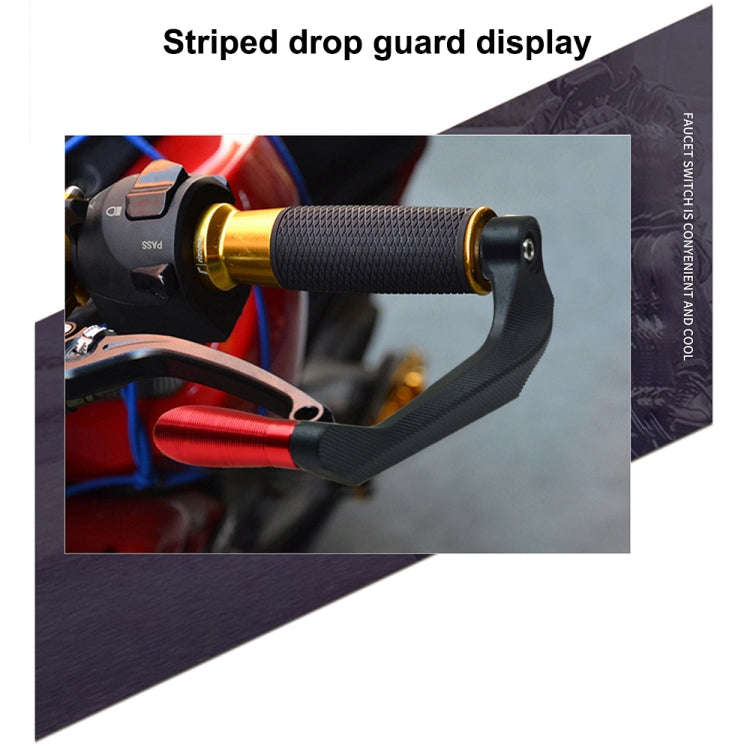 2 PCS Motorcycle Modification Accessories Striped Horn Shape Gear Brake Clutch Handbrake(Red)