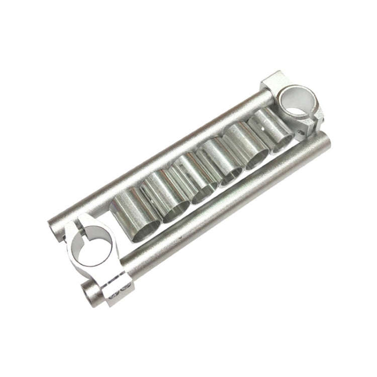 Motorcycle Modification Accessories CNC Handle Bar Grips Set(Silver)